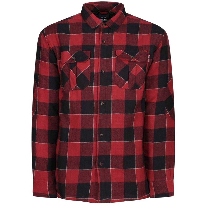 Regatta Mens Shelford Plaid Shirt  Red